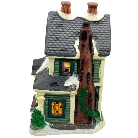 Cobblestone Corners 2003 Victorian Two-Story House Christmas Village Building - Picture 2 of 9